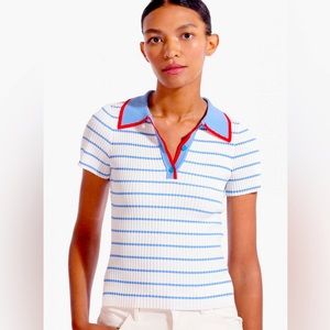STAUD Womens BRICE TOP | WHITE SKY TOMATO White Sky Tomato | STAUD Knits
